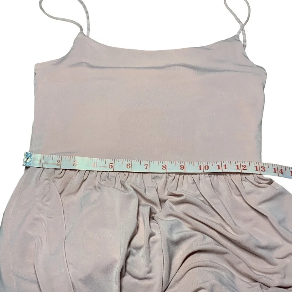 EUC Aritzia Baby Pink Spaghetti Strap Wide Leg Jumpsuit with Pockets!! - Picture 6 of 9